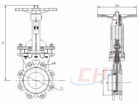 美標手動刀閘閥結構圖